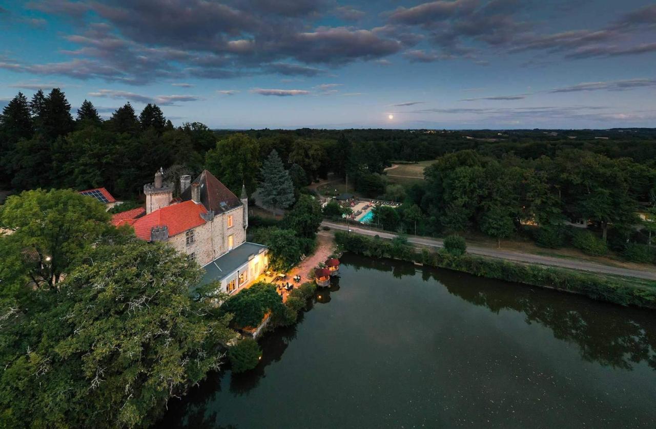 Chalet-dordogne B10 camping Château Le Verdoyer - Champs Romain, Dordogne Puyhardy  Extérieur photo
